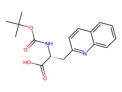 Boc-3-(2-quinolyl)-DL-alanine structure