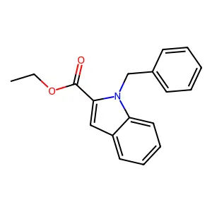 Indole-2-carboxylic acid, 1-benzyl-, ethyl ester structure