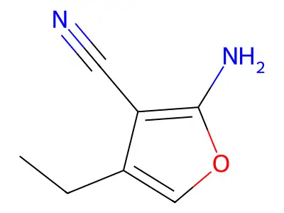 2-Amino-4-ethylfuran-3-carbonitrile structure