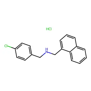N-[(4-氯苯基)甲基]-1-萘甲胺盐酸盐(1:1) structure