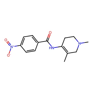 1,2,5,6-Tetrahydro-1,3-dimethyl-4-(4-nitrobenzamido)pyridine structure