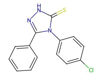 4-(4-chlorophenyl)-5-phenyl-4H-1,2,4-triazole-3-thiol structure