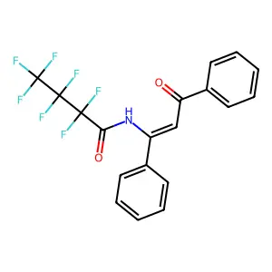 N-(2-Benzoyl-1-phenylethen-1-yl)perfluorobutanamide structure