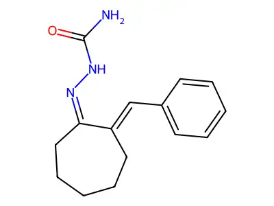 [(2-Benzylidenecycloheptylidene)amino]urea structure