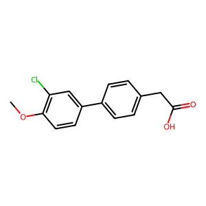 3'-氯-4'-甲氧基联苯-4-乙酸 structure