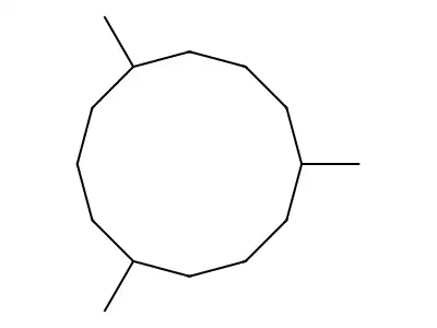 1,5,9-Trimethylcyclododecane structure
