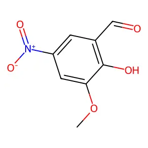 2-羟基-3-甲氧基-5-硝基苯甲醛 structure