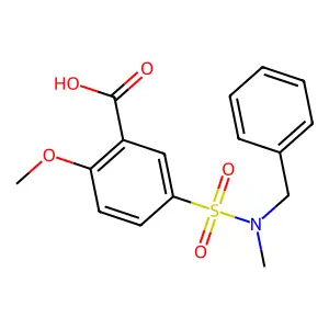 5-[Benzyl(methyl)sulfamoyl]-2-methoxybenzoic acid structure