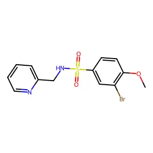 3-Bromo-4-methoxy-N-pyridin-2-ylmethyl-benzenesulfonamide structure