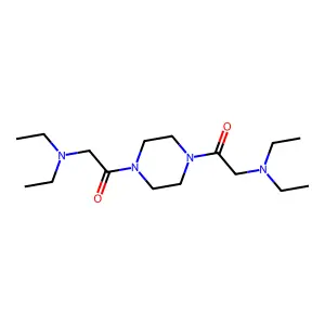 2-(Diethylamino)-1-[4-[2-(diethylamino)acetyl]piperazin-1-yl]ethanone structure