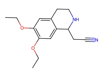 2-(6,7-Diethoxy-1,2,3,4-tetrahydroisoquinolin-1-yl)acetonitrile structure