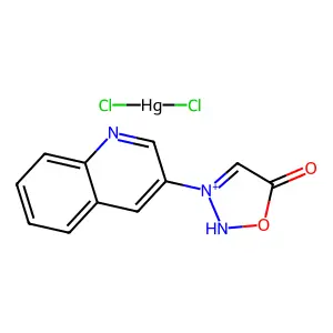 dichloromercury;3-quinolin-3-yl-2H-oxadiazol-3-ium-5-one structure