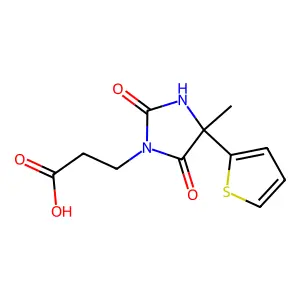 1-Imidazolidinepropionic acid, 2,5-dioxo-4-methyl-4-(2-thienyl)- structure