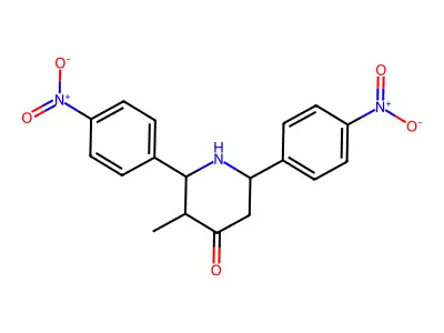 3-Methyl-2,6-bis(4-nitrophenyl)-4-piperidinone structure
