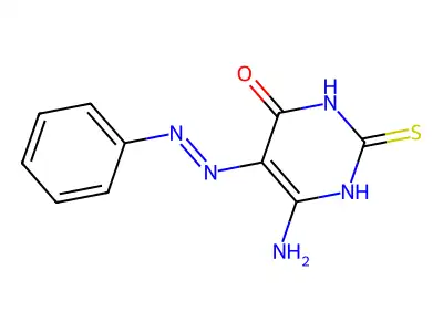 6-amino-5-phenyldiazenyl-2-sulfanylidene-1H-pyrimidin-4-one structure