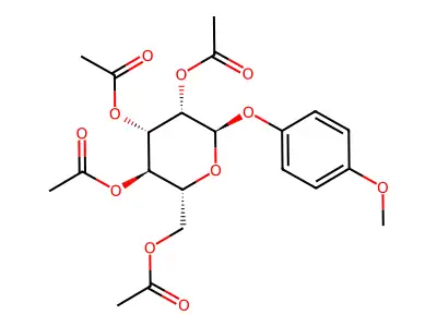 [3,4,5-Triacetyloxy-6-(4-methoxyphenoxy)oxan-2-yl]methyl ethanoate structure