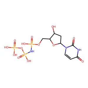 2'-脱氧尿苷5'-α,β-亚氨基三磷酸 structure