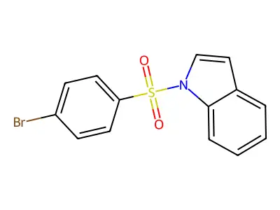 1-[(4-bromophenyl)sulfonyl]-1H-indole structure