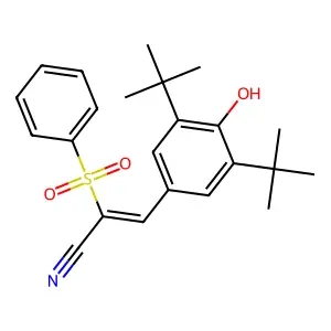 3-(3,5-Di-tert-butyl-4-hydroxyphenyl)-2-(phenylsulfonyl)acrylonitrile structure