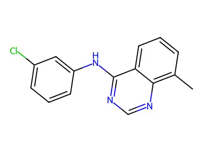 N-(3-chlorophenyl)-8-methylquinazolin-4-amine structure