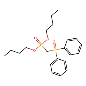 Phosphonic acid, [(diphenylphosphinyl)methyl]-, dibutyl ester structure