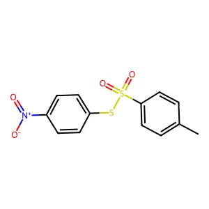 Toluene-4-thiosulfonic acid, S-(4-nitro-phenyl) ester structure