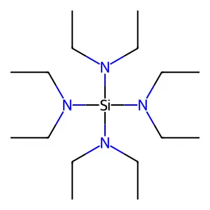 N,N,N',N',N'',N'',N''',N'''-八乙基硅烷四胺 structure