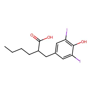 2-(4-羟基-3,5-二碘苄基)己酸 structure