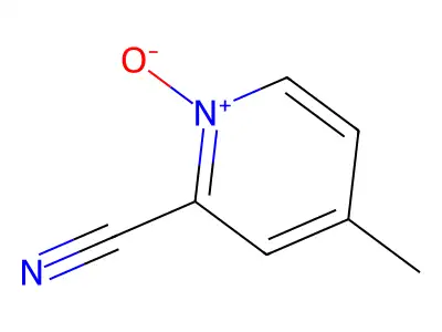 2-Cyano-4-methylpyridin-1-ium-1-olate structure