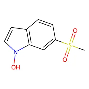 1-Hydroxy-6-methylsulfonylindole structure