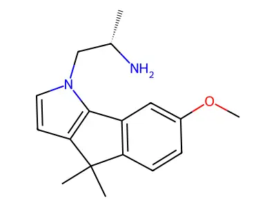 Indeno(1,2-b)pyrrole-1(4H)-ethanamine, 7-methoxy-alpha,4,4-trimethyl-, (S)- structure