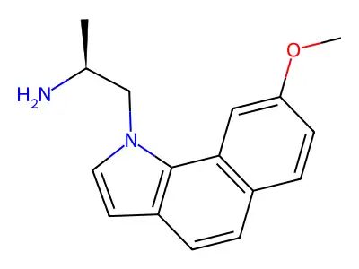 1H-Benz(g)indole-1-ethanamine, 8-methoxy-alpha-methyl-, (S)- structure