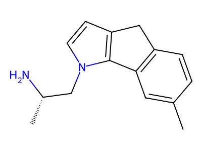 Indeno(1,2-b)pyrrole-1(4H)-ethanamine, alpha,7-dimethyl-, (S)- structure