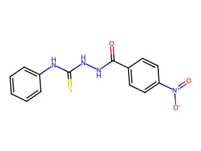 2-(4-nitrobenzoyl)-N-phenylhydrazinecarbothioamide structure