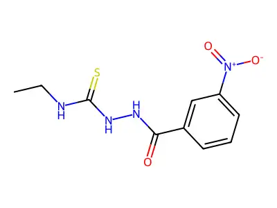N-ethyl-2-(3-nitrobenzoyl)hydrazinecarbothioamide structure