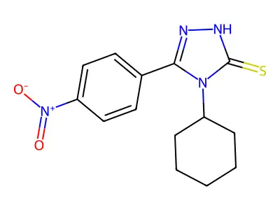 4-Cyclohexyl-5-(4-nitrophenyl)-4H-1,2,4-triazole-3-thiol structure