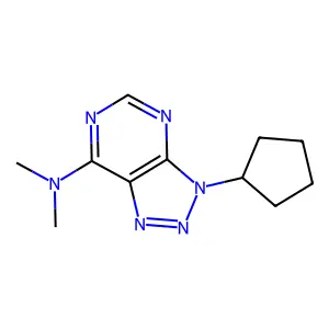 v-Triazolo(4,5-d)pyrimidine, (3H),3-cyclopentyl-7-dimethylamino- structure