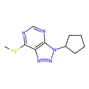 v-Triazolo(4,5-d)pyrimidine, (3H),3-cyclopentyl-7-metylthio- structure