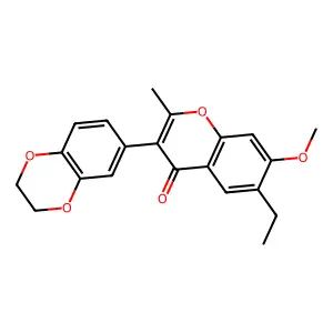 3-(2,3-Dihydro-1,4-benzodioxin-6-yl)-6-ethyl-7-methoxy-2-methylchromen-4-one structure