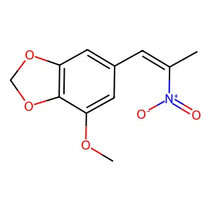 4-甲氧基-6-(2-硝基丙-1-烯基)-1,3-苯并二氧杂环戊烯 structure