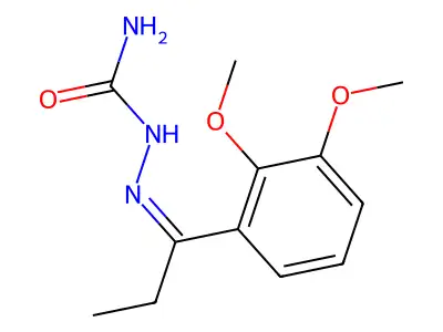 [1-(2,3-Dimethoxyphenyl)propylideneamino]urea structure