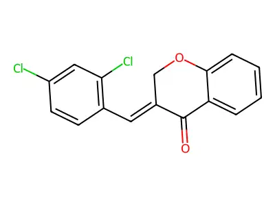 3-[(E)-(2,4-dichlorophenyl)methylidene]-2,3-dihydro-4H-chromen-4-one structure