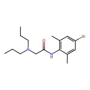 2',6'-Acetoxylidide, 4'-bromo-2-(dipropylamino)- structure