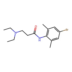 2',6'-Propionoxylidide, 4'-bromo-3-(diethylamino)- structure