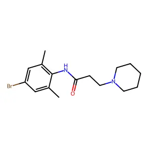1-Piperidinepropiono-2',6'-xylidide, 4'-bromo- structure
