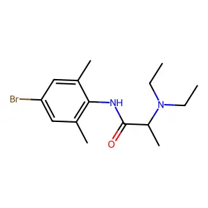 2',6'-Propionoxylidide, 4'-bromo-2-(diethylamino)- structure