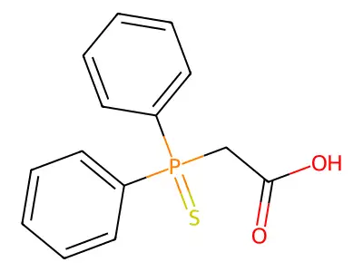 Acetic acid, (diphenylphosphinothioyl)- structure