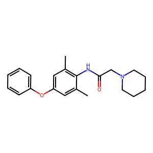 1-Piperidineacetamide, N-(2,6-dimethyl-4-phenoxyphenyl)- structure