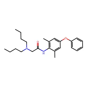 Acetamide, 2-(dibutylamino)-N-(2,6-dimethyl-4-phenoxyphenyl)- structure