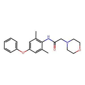 4-Morpholineacetamide, N-(2,6-dimethyl-4-phenoxyphenyl)- structure